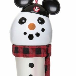 Disney Store Mickey Mouse Mouseketeer Snowman Light Up Tumbler Cup w/ Straw